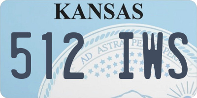 KS license plate 512IWS