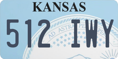 KS license plate 512IWY