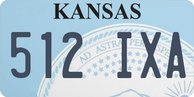 KS license plate 512IXA