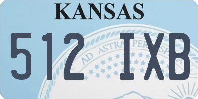 KS license plate 512IXB