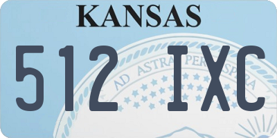 KS license plate 512IXC