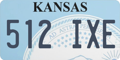 KS license plate 512IXE