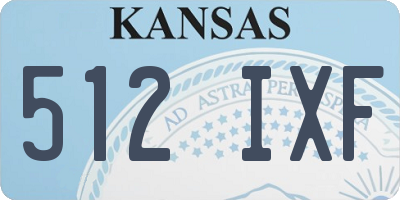 KS license plate 512IXF