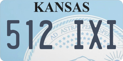 KS license plate 512IXI