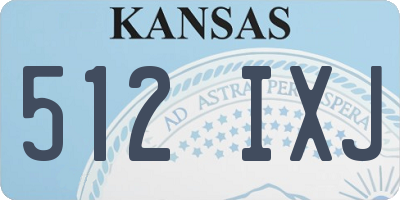 KS license plate 512IXJ