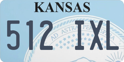 KS license plate 512IXL