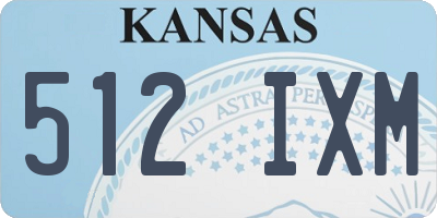 KS license plate 512IXM