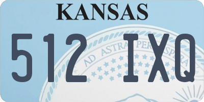 KS license plate 512IXQ