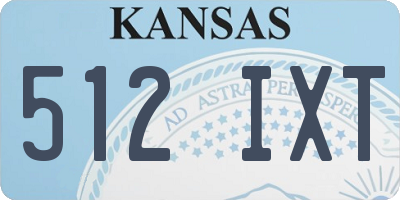 KS license plate 512IXT