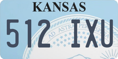 KS license plate 512IXU