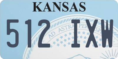 KS license plate 512IXW