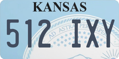 KS license plate 512IXY