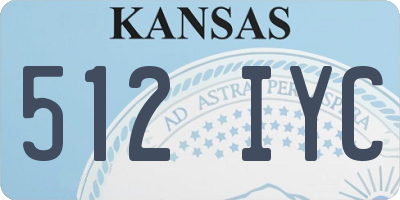 KS license plate 512IYC