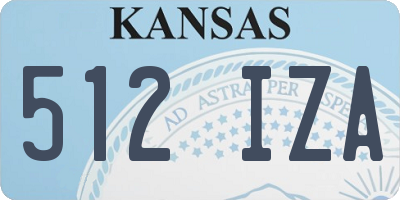 KS license plate 512IZA