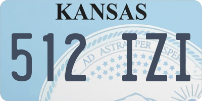 KS license plate 512IZI