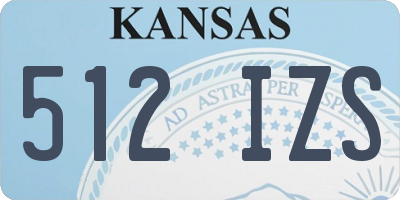 KS license plate 512IZS