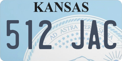 KS license plate 512JAC