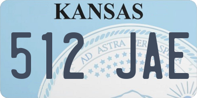 KS license plate 512JAE