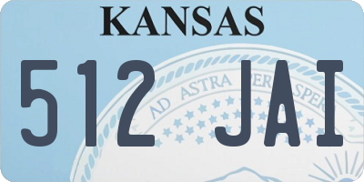 KS license plate 512JAI