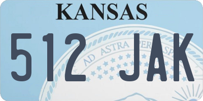 KS license plate 512JAK