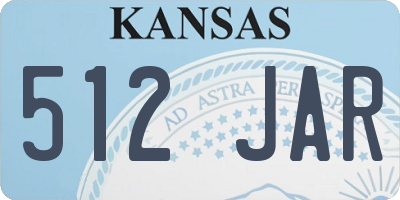 KS license plate 512JAR