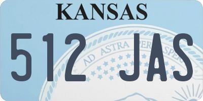 KS license plate 512JAS