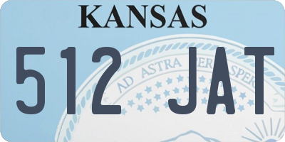 KS license plate 512JAT