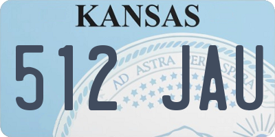 KS license plate 512JAU