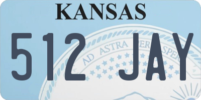 KS license plate 512JAY