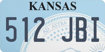 KS license plate 512JBI