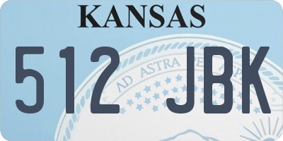 KS license plate 512JBK