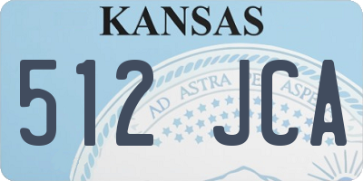 KS license plate 512JCA