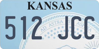 KS license plate 512JCC