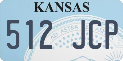 KS license plate 512JCP