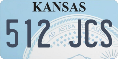 KS license plate 512JCS