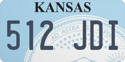 KS license plate 512JDI