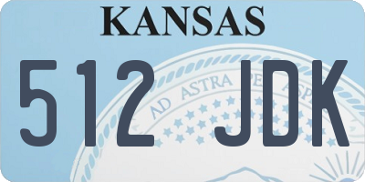 KS license plate 512JDK