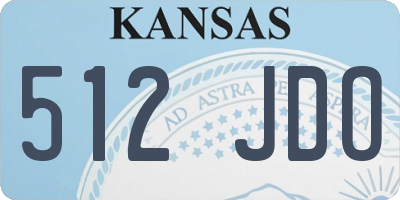 KS license plate 512JDO