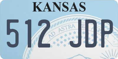 KS license plate 512JDP