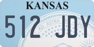 KS license plate 512JDY