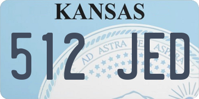 KS license plate 512JED