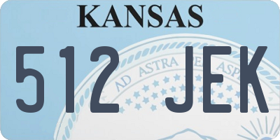 KS license plate 512JEK