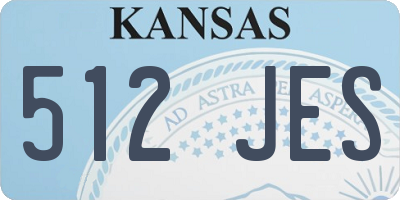 KS license plate 512JES