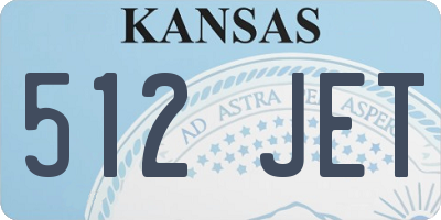 KS license plate 512JET