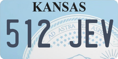 KS license plate 512JEV