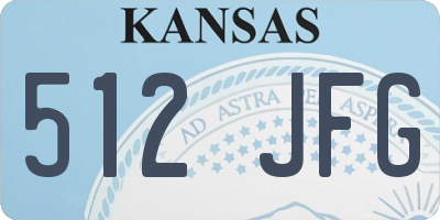 KS license plate 512JFG