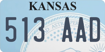 KS license plate 513AAD