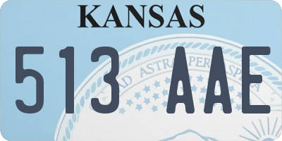 KS license plate 513AAE