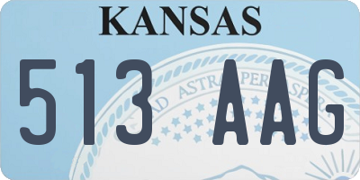 KS license plate 513AAG