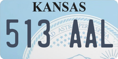 KS license plate 513AAL
